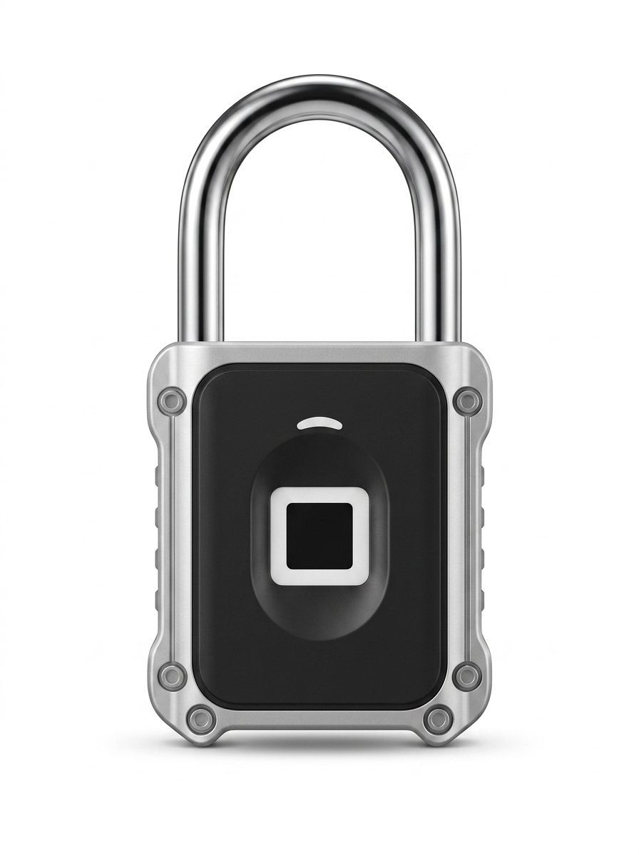 2-in-1 Smart Padlock with Fingerprint & Keypad Unlock, Bluetooth App Control Security Lock, IPX5 Waterproof Zinc Alloy Body, 10-Month Battery Life