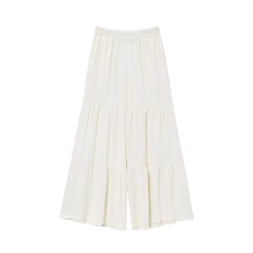 Conjunto de top sin mangas con lazo y pantalón ancho KUN-00004