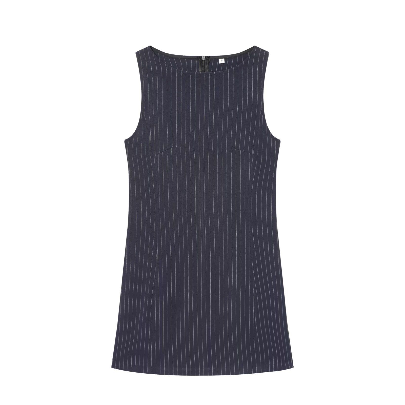 Striped Sleeveless Mini Dress - European Chic KUN-00058