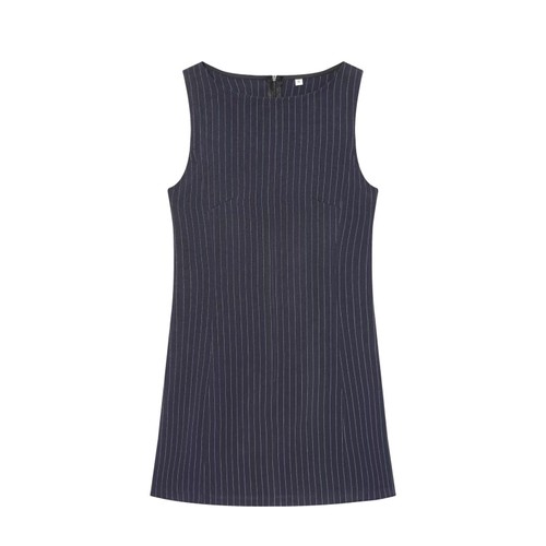 Striped Sleeveless Mini Dress - European Chic KUN-00058