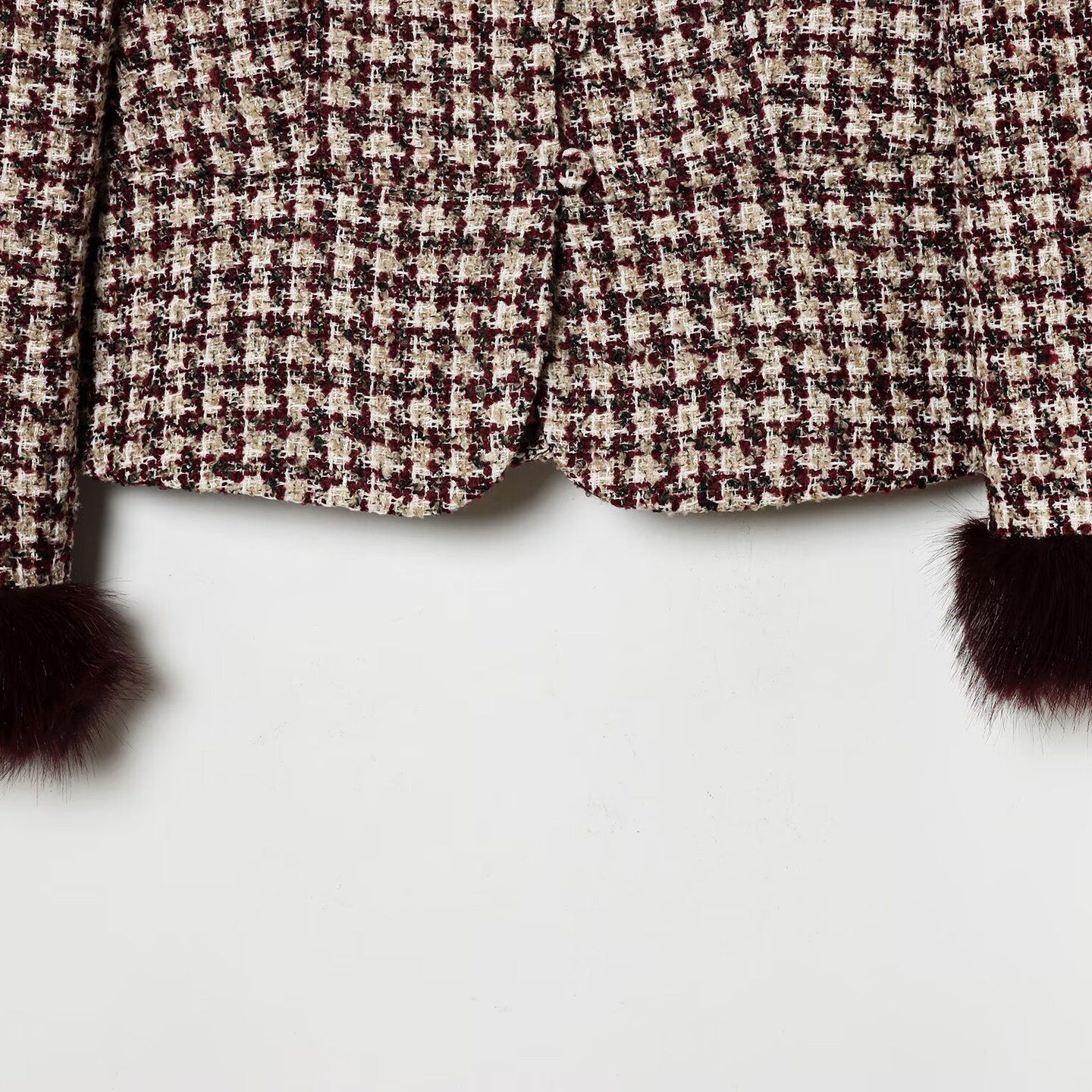 Blazer met manchetten van imitatiebont - Damesjas in Europese stijl KUN-00010