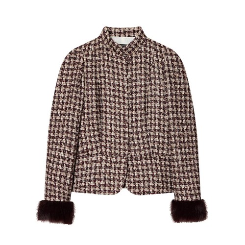 Blazer con puños de piel sintética - Chaqueta de mujer estilo europeo KUN-00010