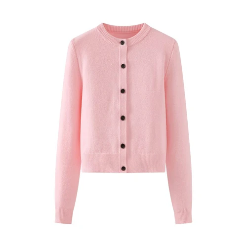 Suéter tipo cárdigan de punto - Estilo europeo - Prendas de abrigo informales KUN-00080
