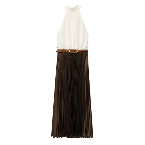 Women's Midi Pleated Dress - Versatile European Style KUN-00065