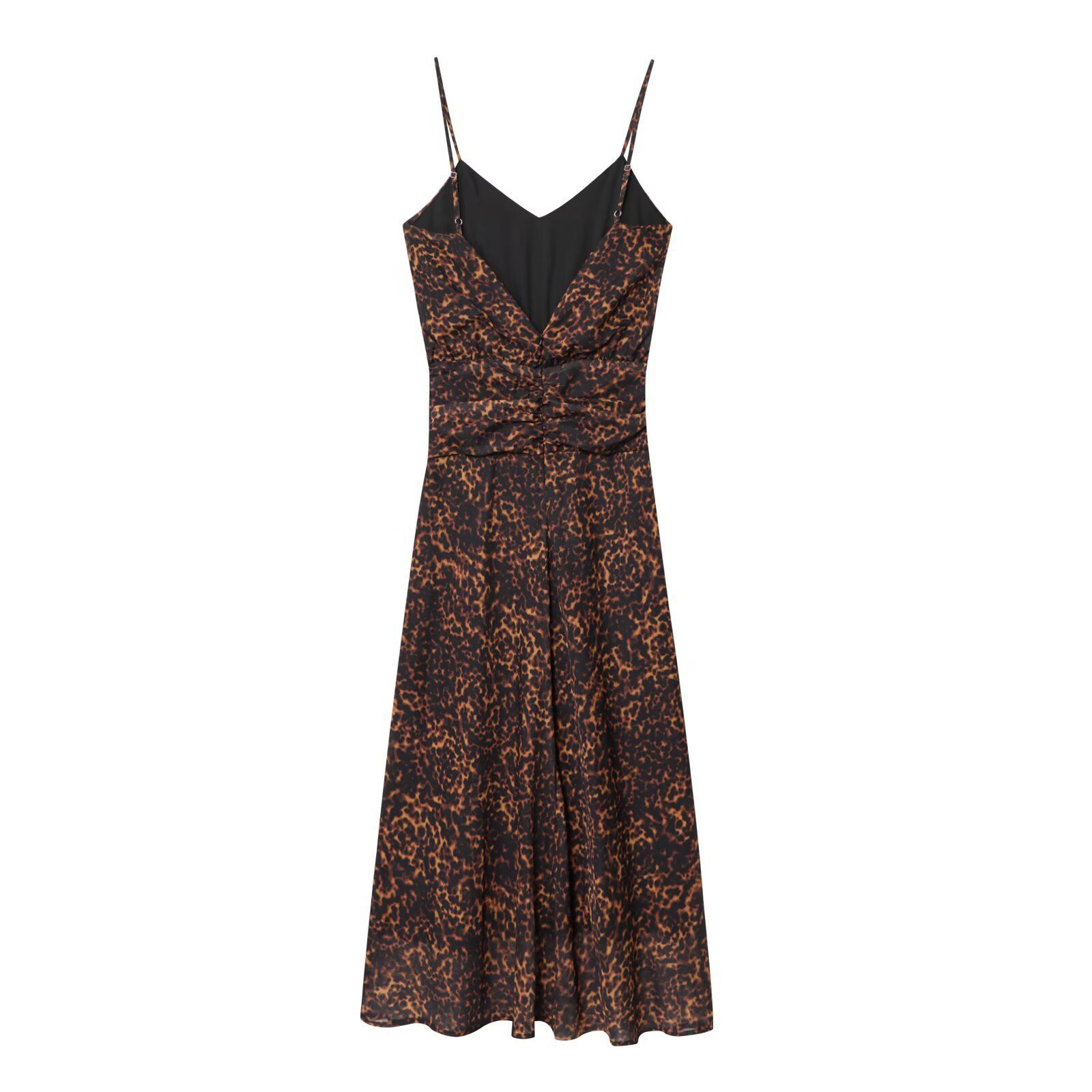 Midi Dress Animal Print Women's Versatile New KUN-00071