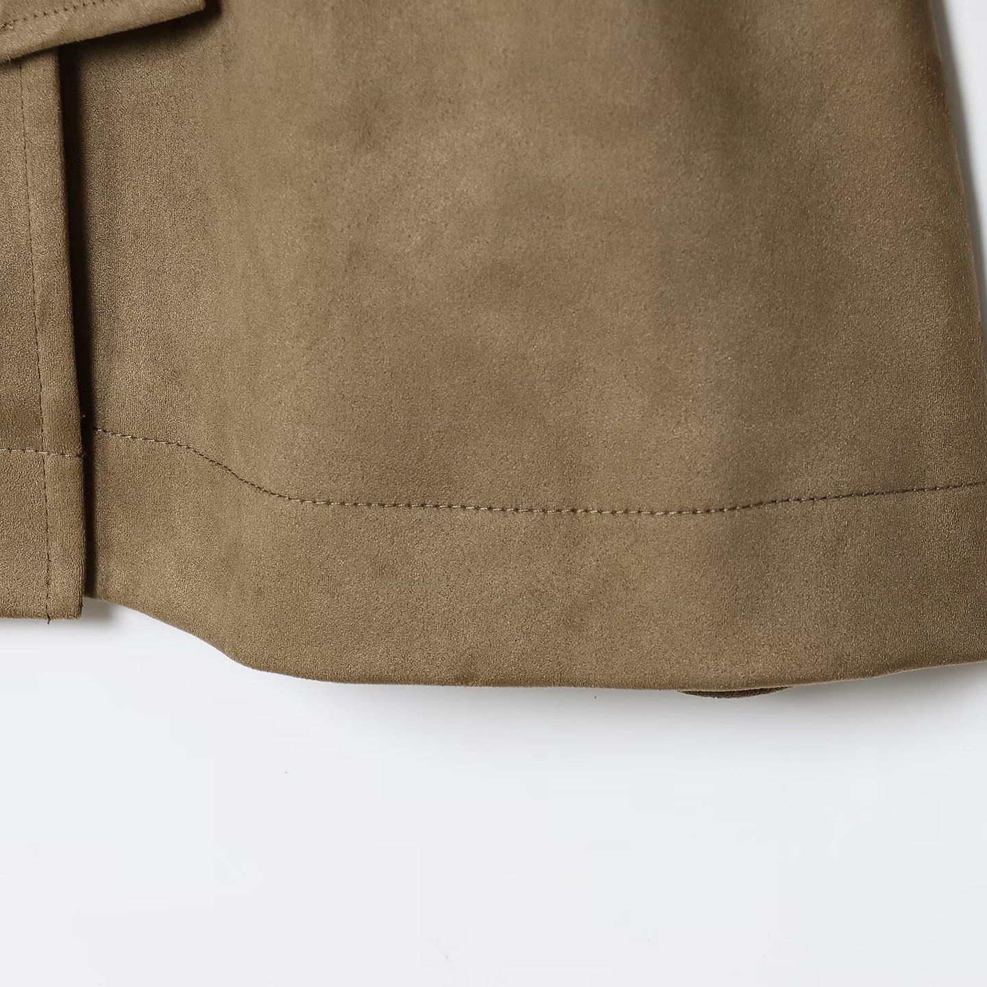 Gabardina de ante - Moda de estilo europeo KUN-00071