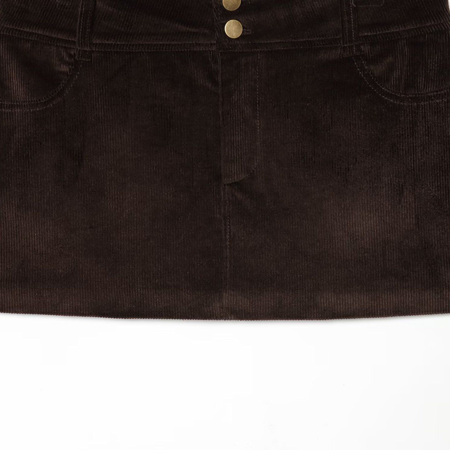 Minigonna in velluto a coste - Elegante e versatile KUN-00028