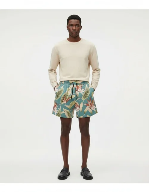 Pantaloncini da uomo a quadri, casual, resistenti all'acqua, ideali per la spiaggia e le vacanze estive.