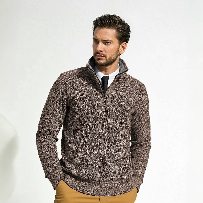 Men's Long Sleeve Knitted Pullover Sweater