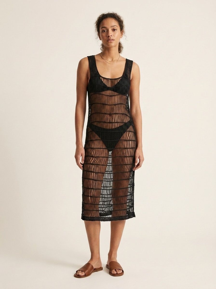 Women's Crochet Knit Beach Swimsuit Cover Up Dress Vacation