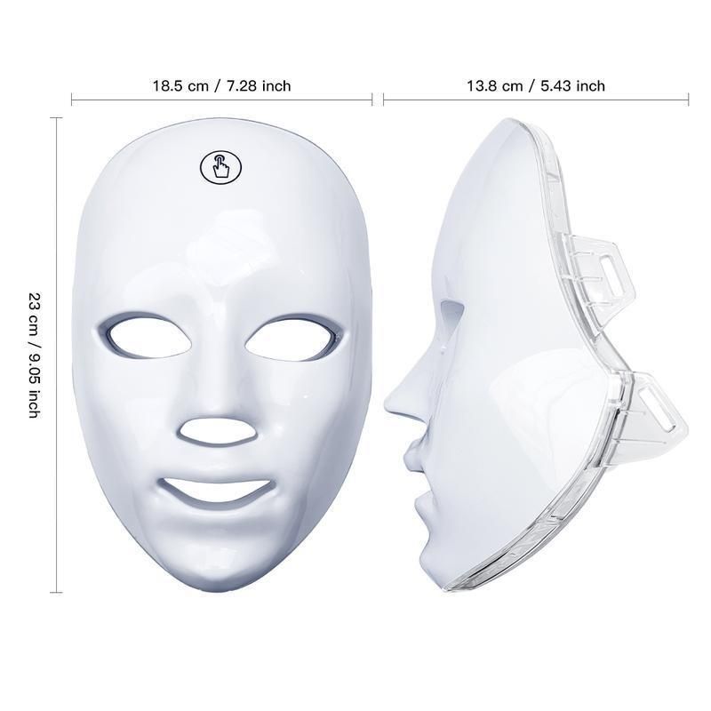 Masque facial de luminothérapie LED 7 couleurs - Soin anti-âge