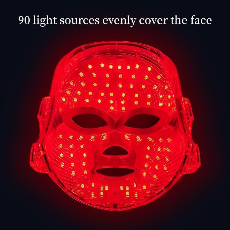 Masque facial de luminothérapie LED 7 couleurs - Soin anti-âge