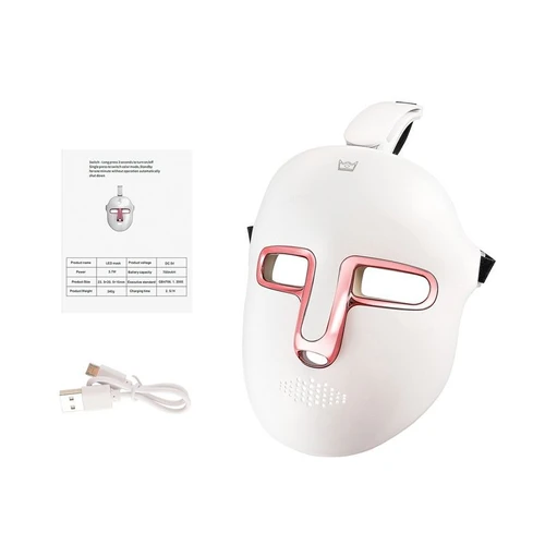 Masque facial de luminothérapie LED - Rajeunissement de la peau par 7 couleurs