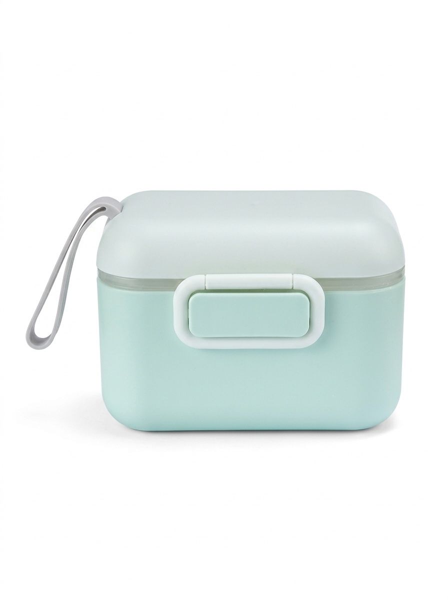Dispenser portatile di latte in polvere per neonati, contenitore ermetico per snack con misurino e livellatore, ideale per viaggi e gite.