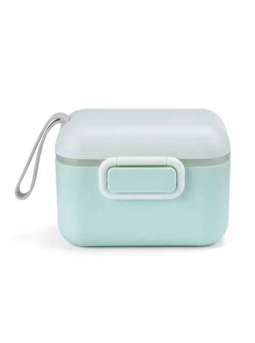 Dispenser portatile di latte in polvere per neonati, contenitore ermetico per snack con misurino e livellatore, ideale per viaggi e gite.