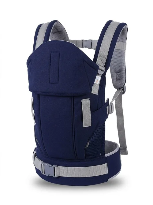Ergonomic Baby Carrier for Newborns to Toddlers, 4-in-1 Hands-Free Breathable Infant Carrier with Adjustable Waistband and Padded Straps