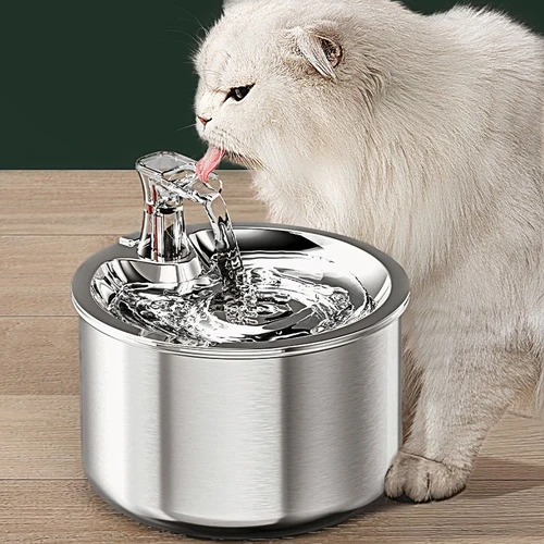 Stainless Steel Pet Water Fountain for Cats & Small Dogs - Model#WF150
