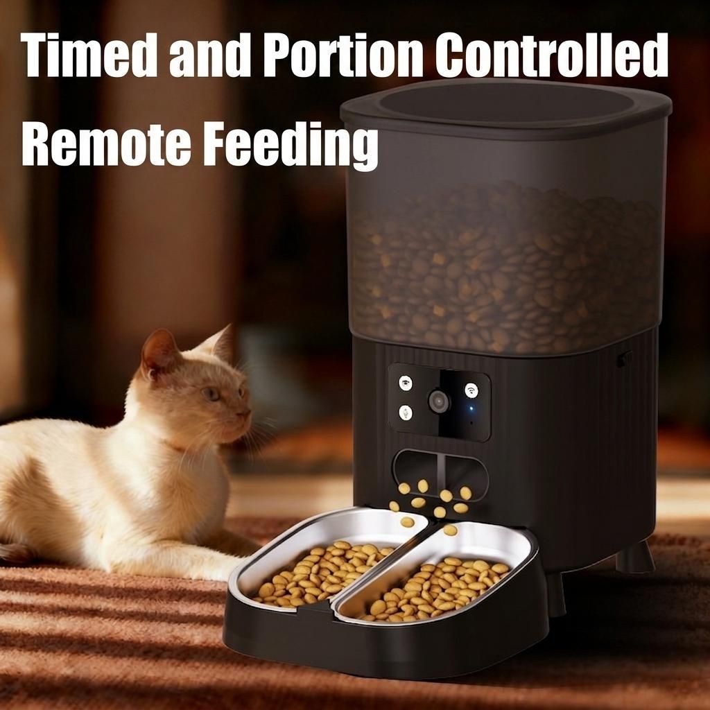Smart WiFi Automatic Pet Feeder for Cats & Dogs - 4.5L - Round Shape Wi-Fi version