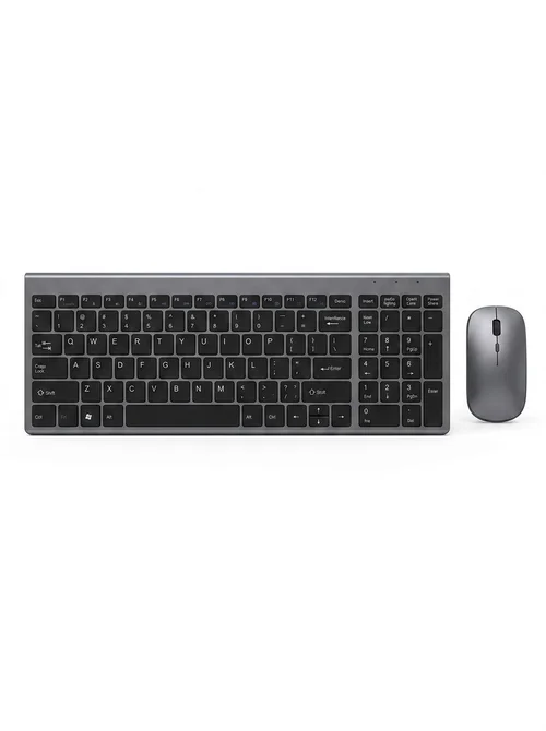 Ultra-Slim Rechargeable 2.4G Wireless Keyboard & Mouse Combo, 20-Day Battery