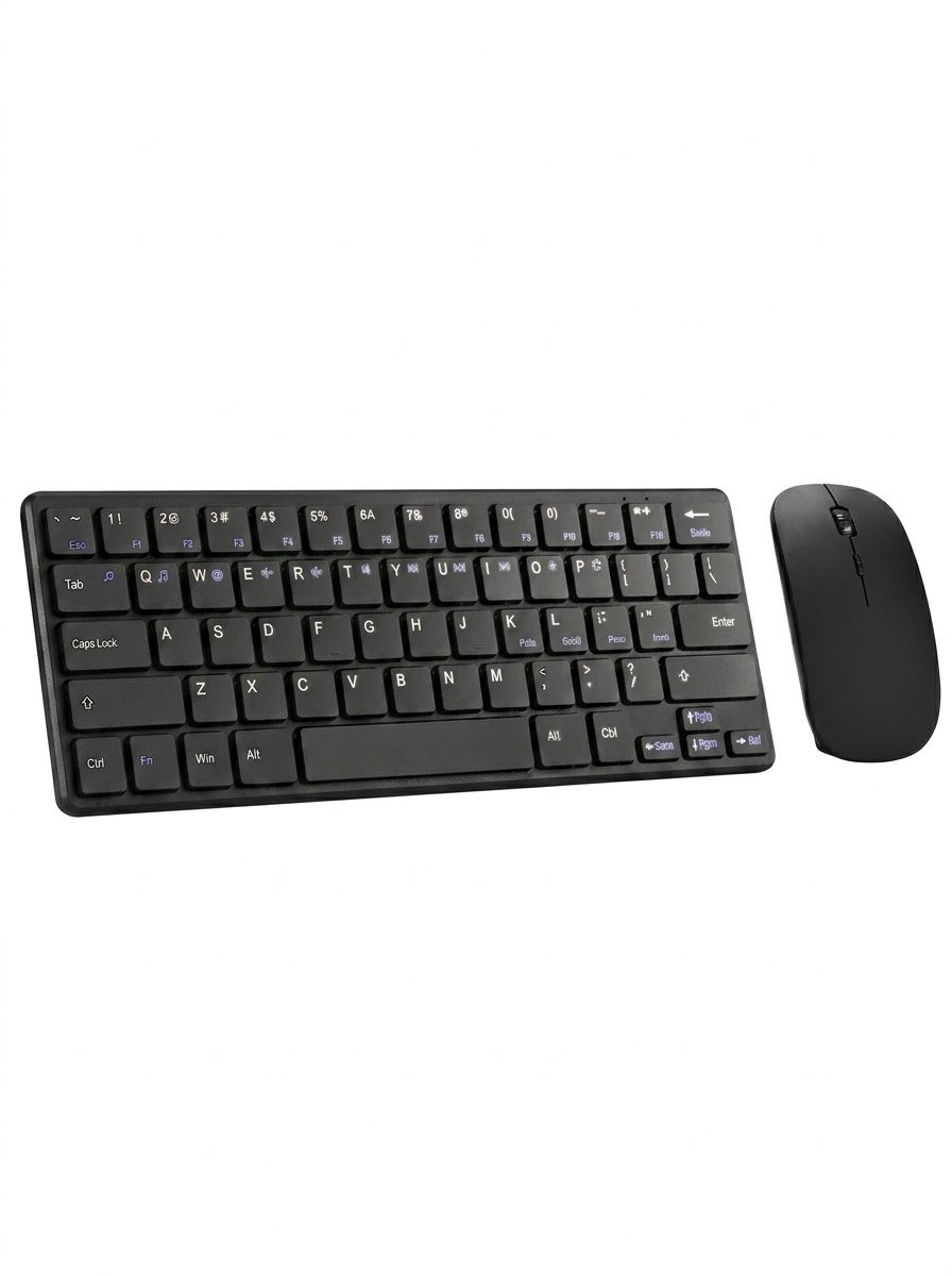 Compact 2.4G Wireless Office Keyboard & Mouse Set with Smart Power-Saving