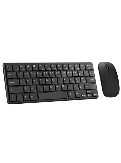Compact 2.4G Wireless Office Keyboard & Mouse Set with Smart Power-Saving