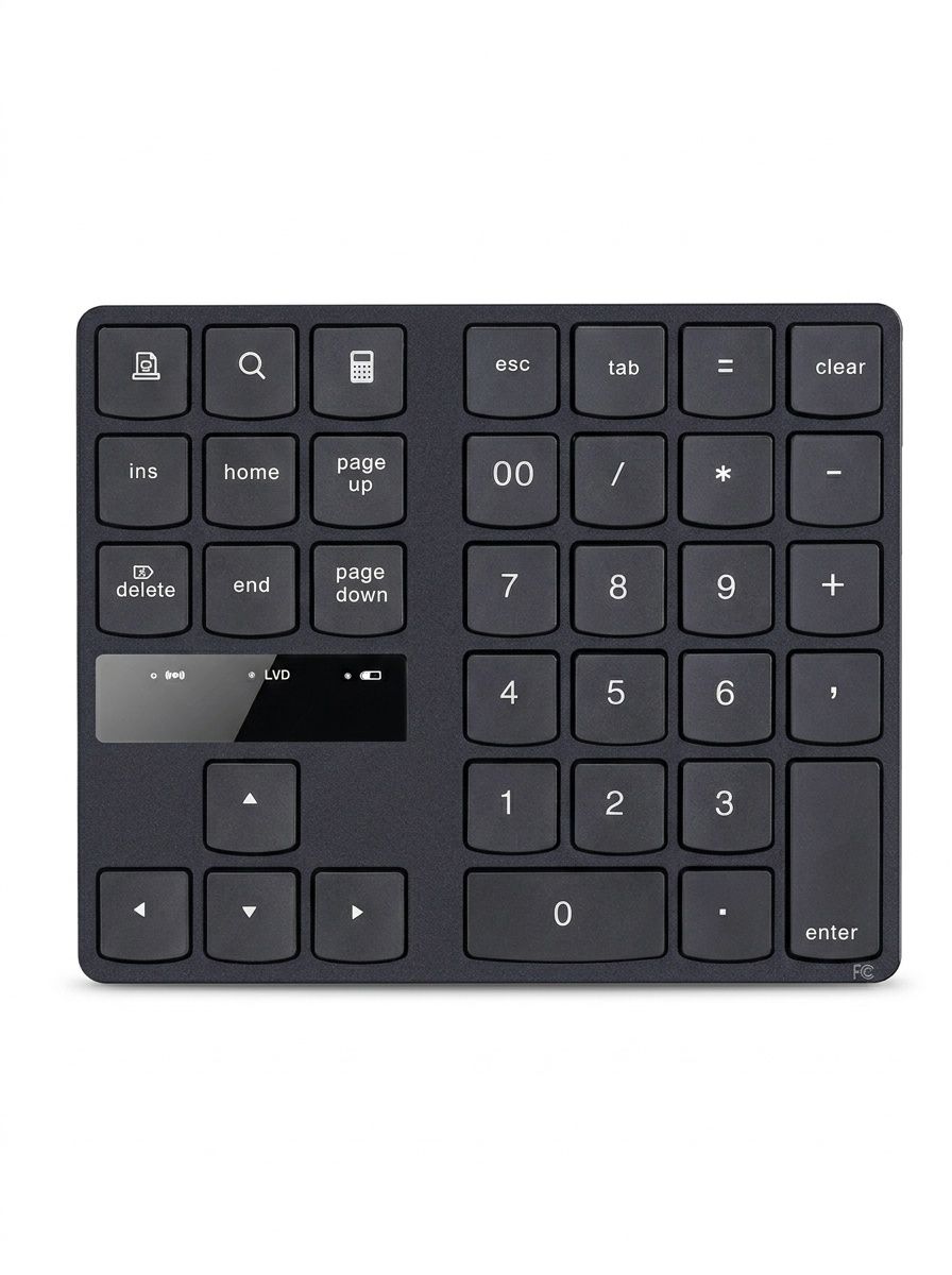 Portable 2.4G Wireless Numeric Keypad with 15° Ergonomic Tilt