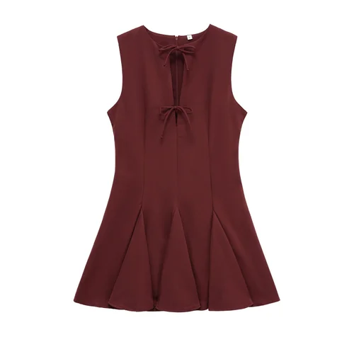 Women's French Style Bow Fishtail Dress KUN-00060