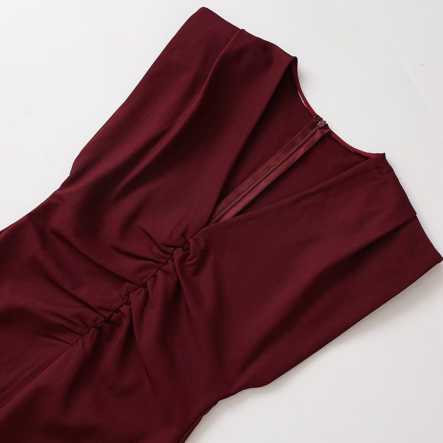 Abito midi senza maniche - Cintura in vita in stile europeo KUN-00085