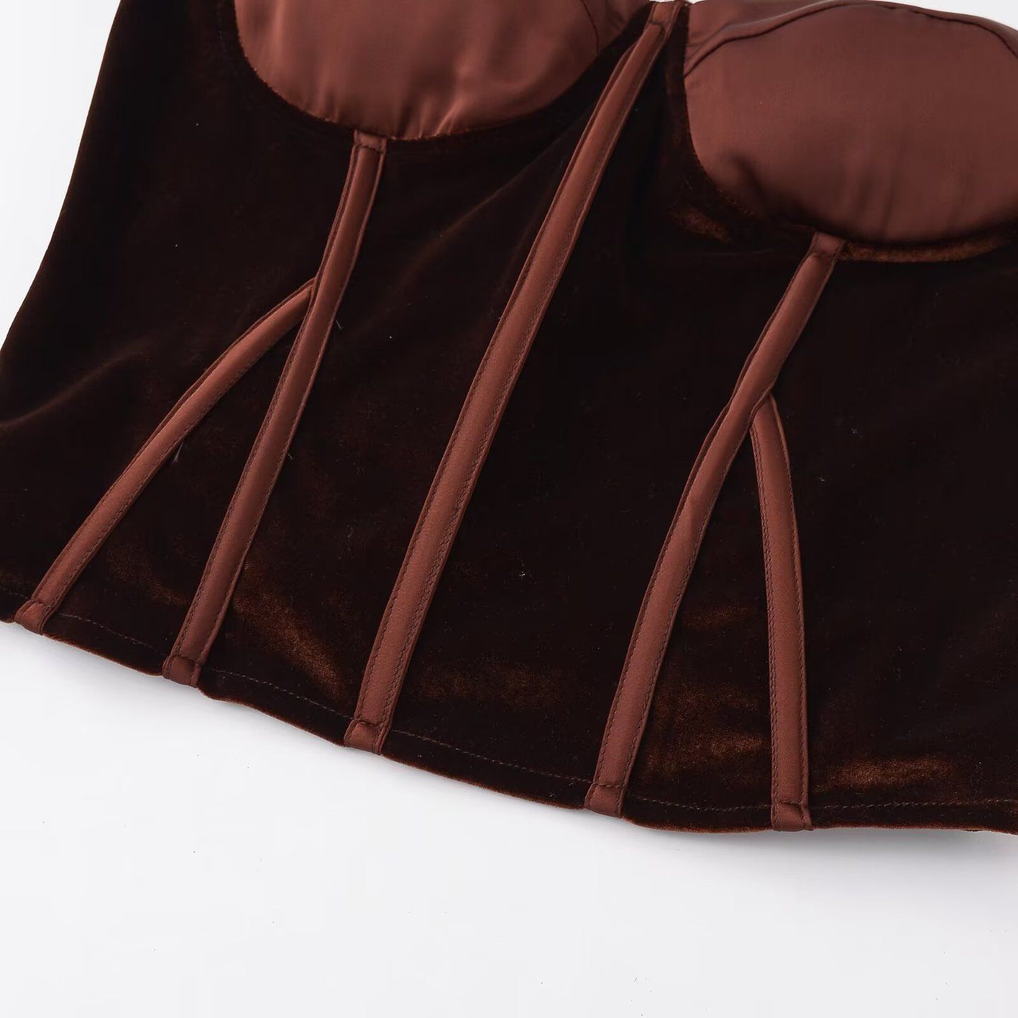 Velvet Bustier Top - Elegant & Trendy KUN-00117