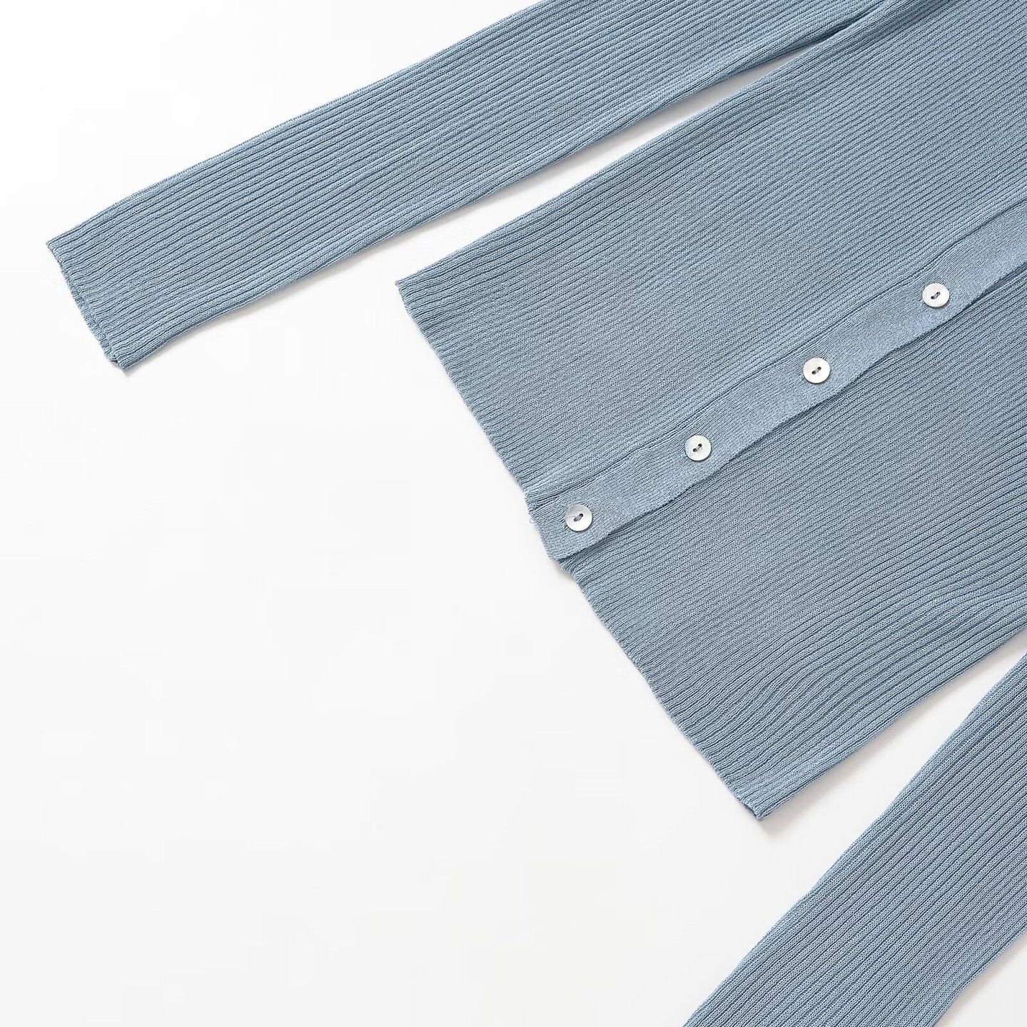 Knit Polo Shirt Metallic Thread - European Style KUN-00013