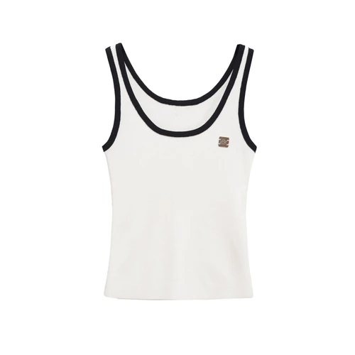 Camiseta sin mangas con botones - Estilo europeo KUN-00109