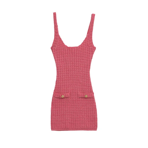 Women's Elastic Sundress - Wide Neck Vacation Dress KUN-00093