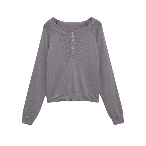 Women's Off-Shoulder Knit Top Long Sleeve KUN-00058