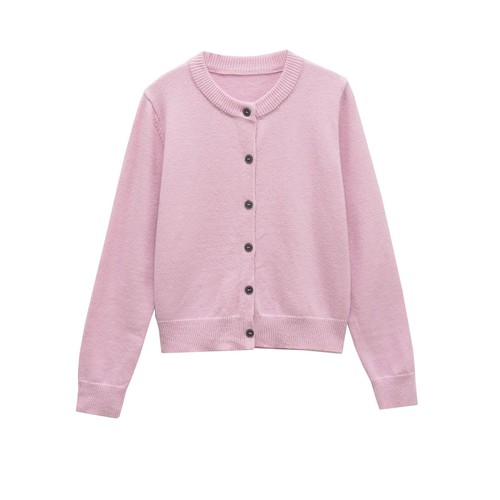 Wool Blend Women's Coat - Stylish Round Neck Outerwear KUN-00066