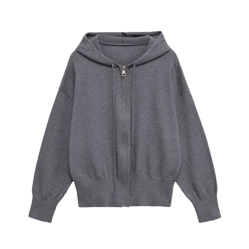 Knit Sweatshirt Long Sleeve Comfortable Minimalist KUN-00010