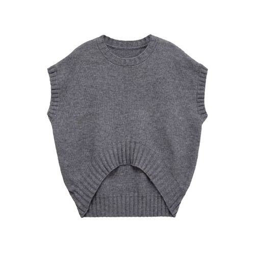 Wool Knit Sleeveless Vest Tank Top KUN-00041