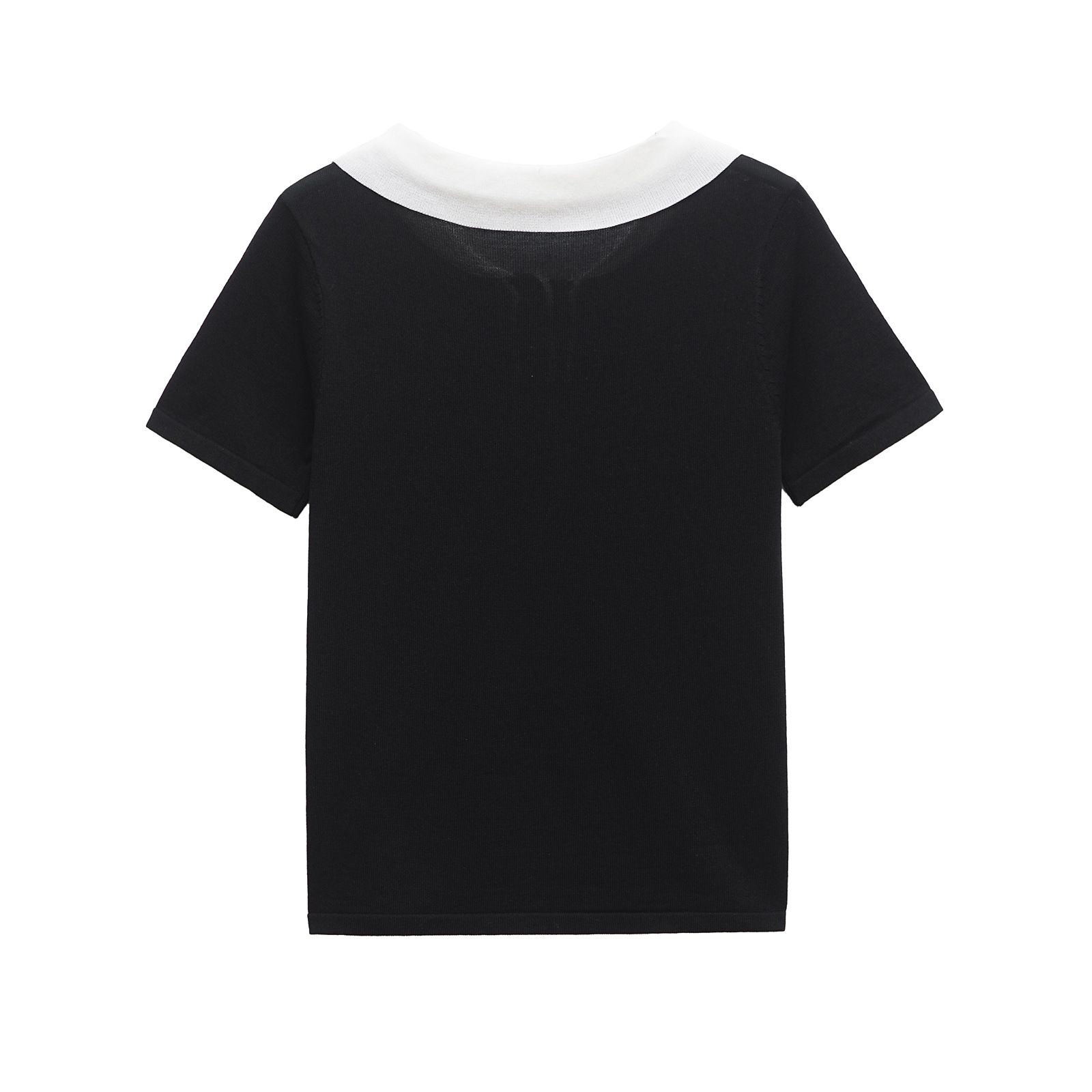 Women's Polo Shirt Color Block Classic Versatile Chic KUN-00003