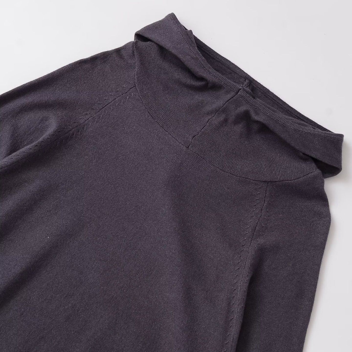 Abito con cappuccio in maglia a maniche lunghe - Stile chic europeo KUN-00090