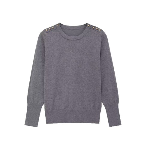 Knit Top Button Detail - Stylish Women's Cardigan KUN-00097