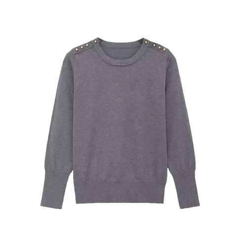 Cárdigan de punto con botones en la parte superior - Elegante cárdigan para mujer KUN-00097