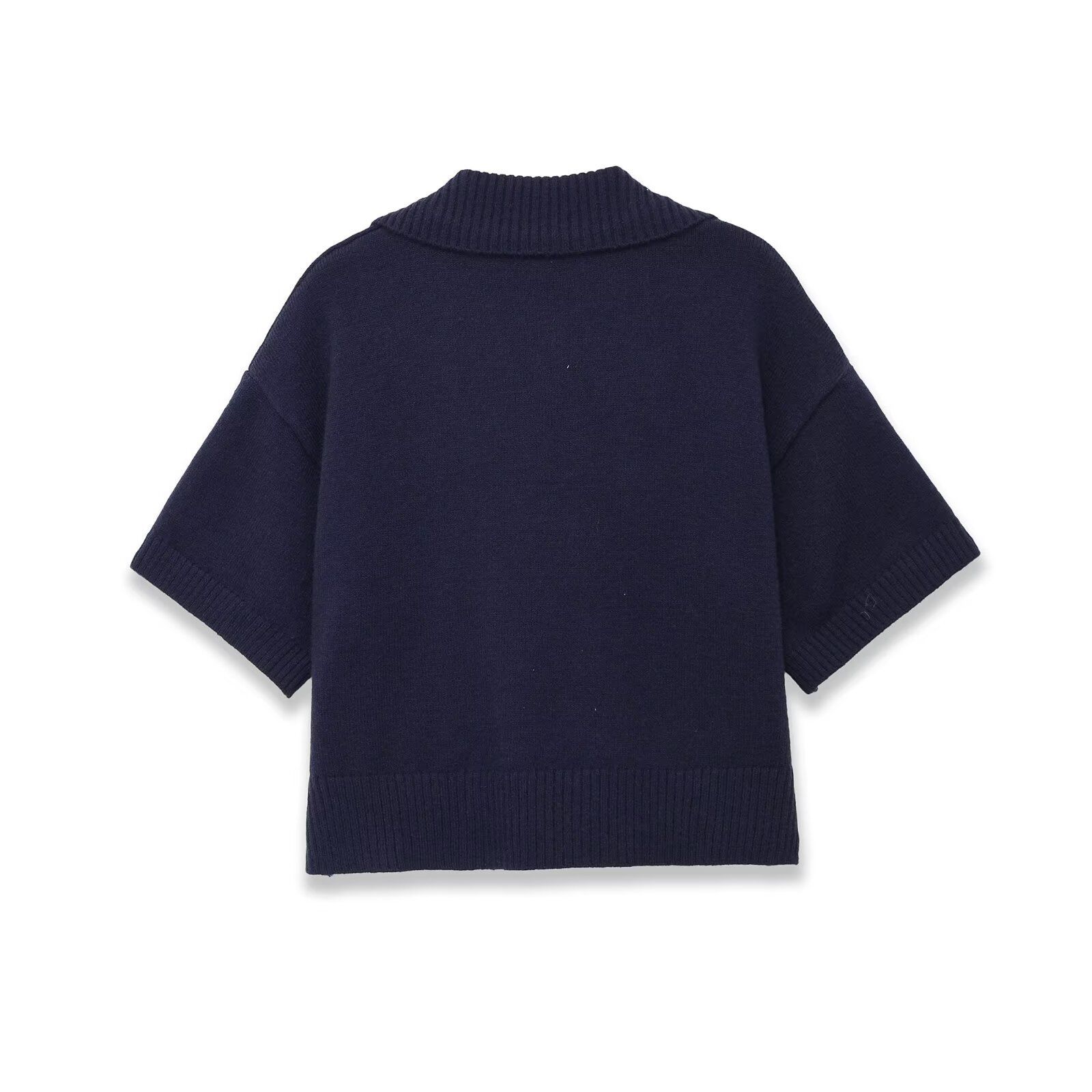 Knit Top Short Sleeve Casual Chic European Style KUN-00008