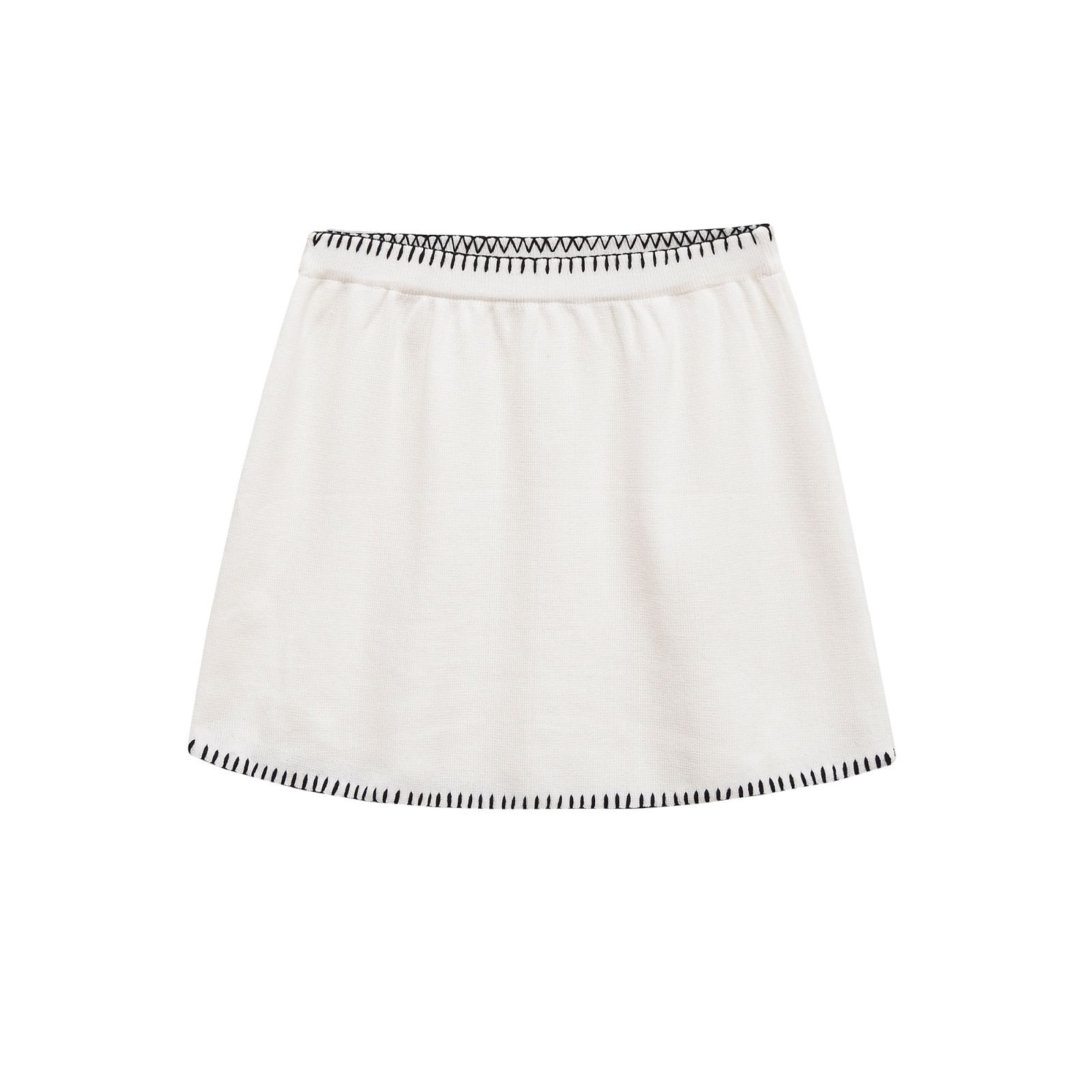 Knit Dress & Top Set - Color Block Embroidery KUN-00124