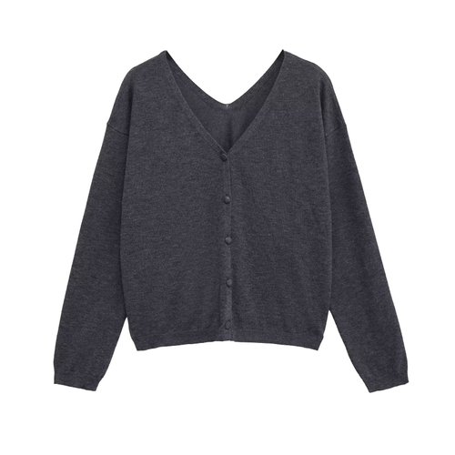 Blend V-Neck Women's Jacket Fashionable Chic Outerwear KUN-00078