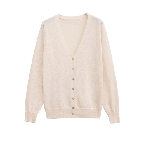 Chaqueta de mezcla de lana con cuello en V - Prenda de abrigo elegante y versátil KUN-00072