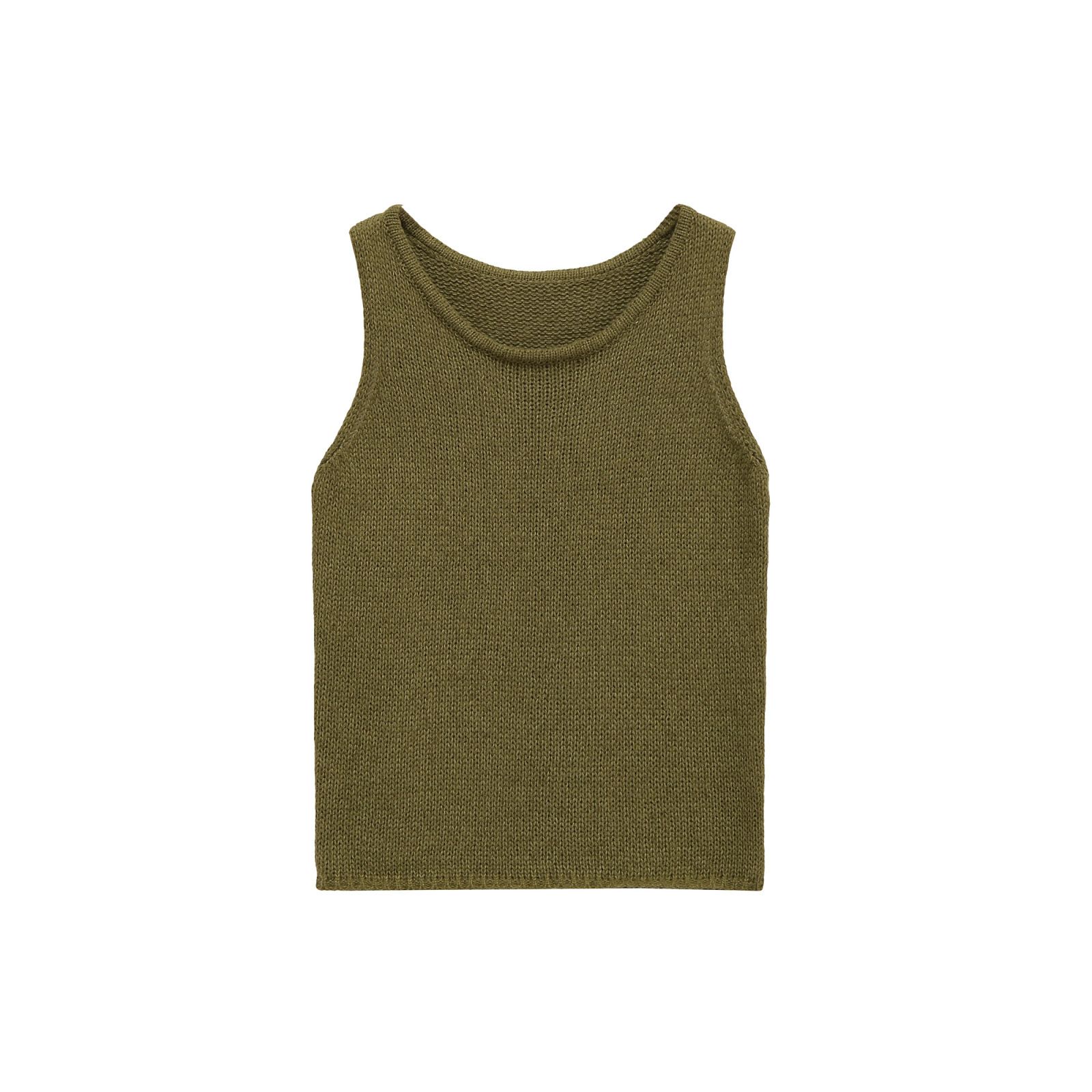 Cotton Knit Top - European Style Trendy Casual Tee KUN-00024