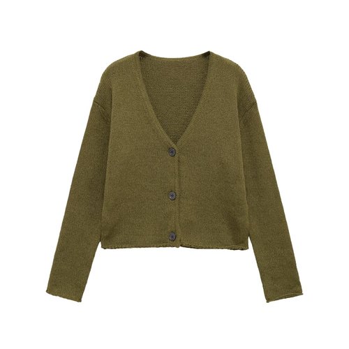 Cotton Knit Cardigan - European Chic Casual Outerwear KUN-00031
