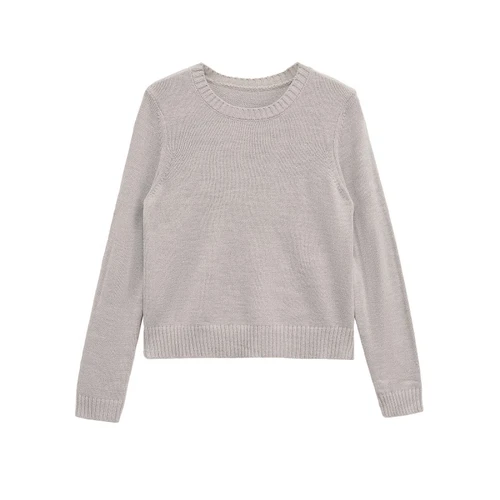 Wool Blend Knit Sweater - Basic Crewneck KUN-00023