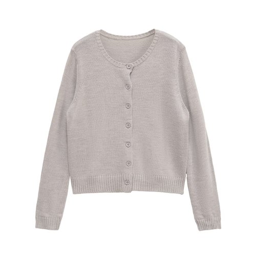 Suéter de punto de mezcla de lana - Cuello redondo estilo europeo KUN-00019