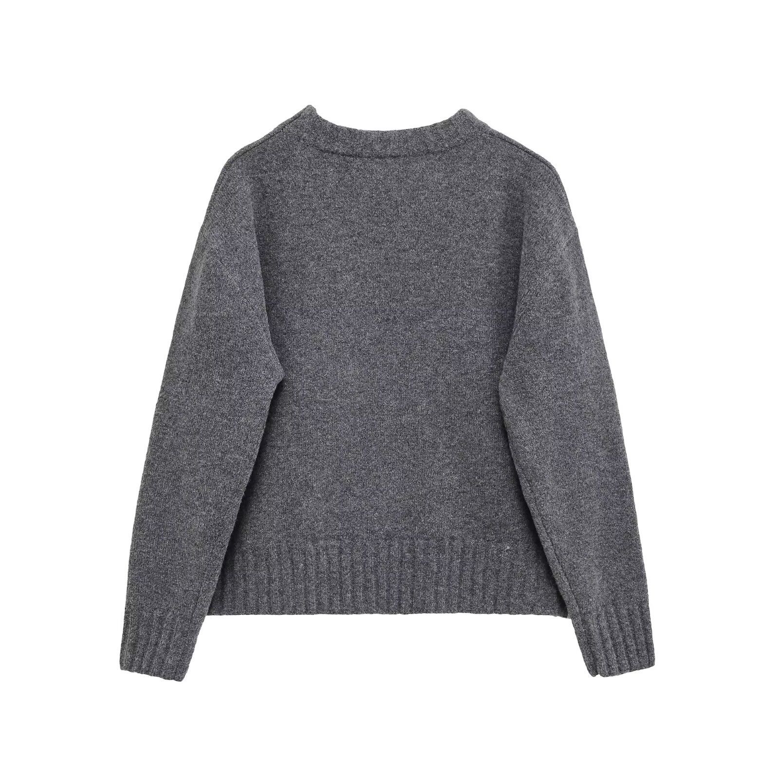 Geribbelde gebreide top - Europese chique casual trui KUN-00046