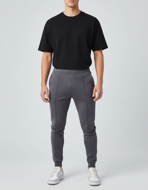 Mid-Waist Slim Fit Sports Trousers - Breathable Casual Menswear for Summer